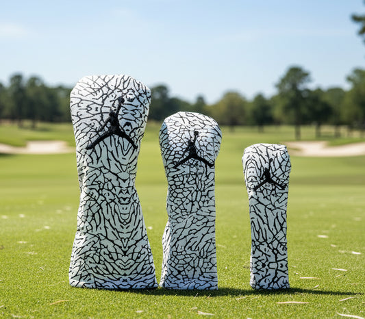 Air Jordan Golf Head Cover White/Black Elephant Print