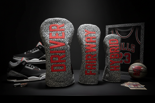 Air Jordan Golf Head Cover Cement Grey Textured Elephant Print Swag