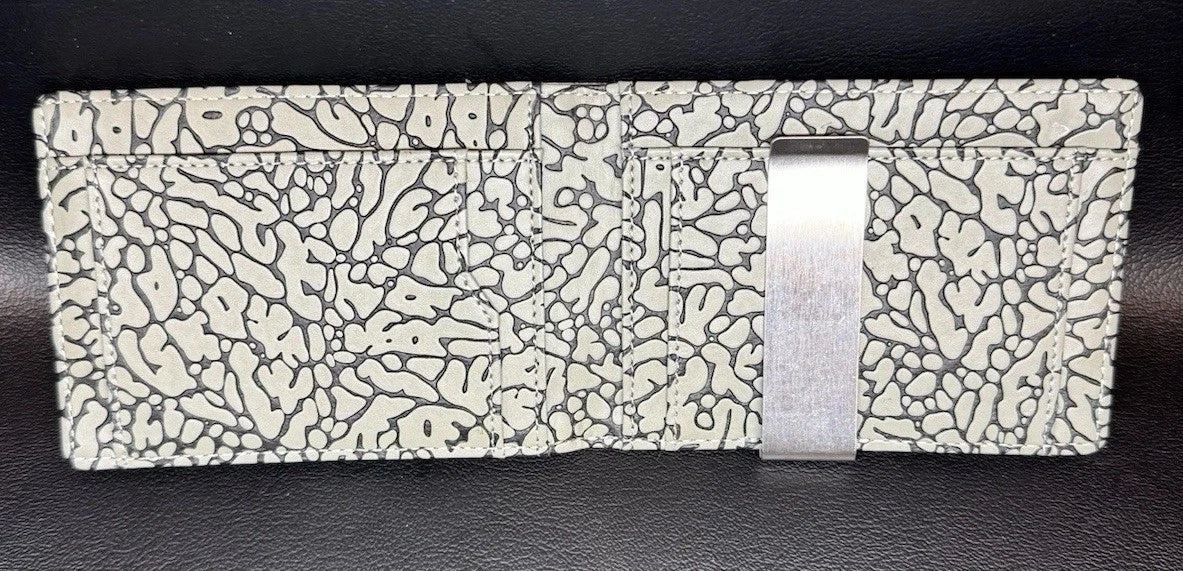 Air Jordan inspired Raised Elephant Print Leather Wallet