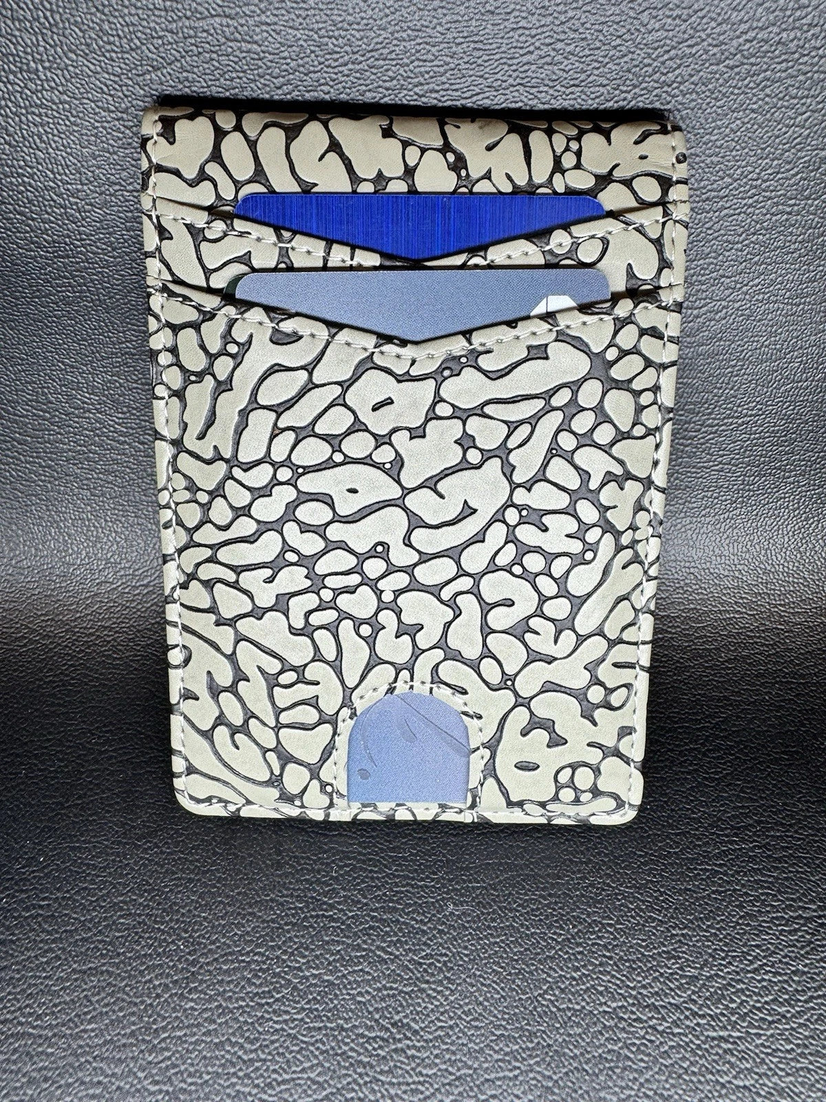 Air Jordan inspired Raised Elephant Print Leather Wallet
